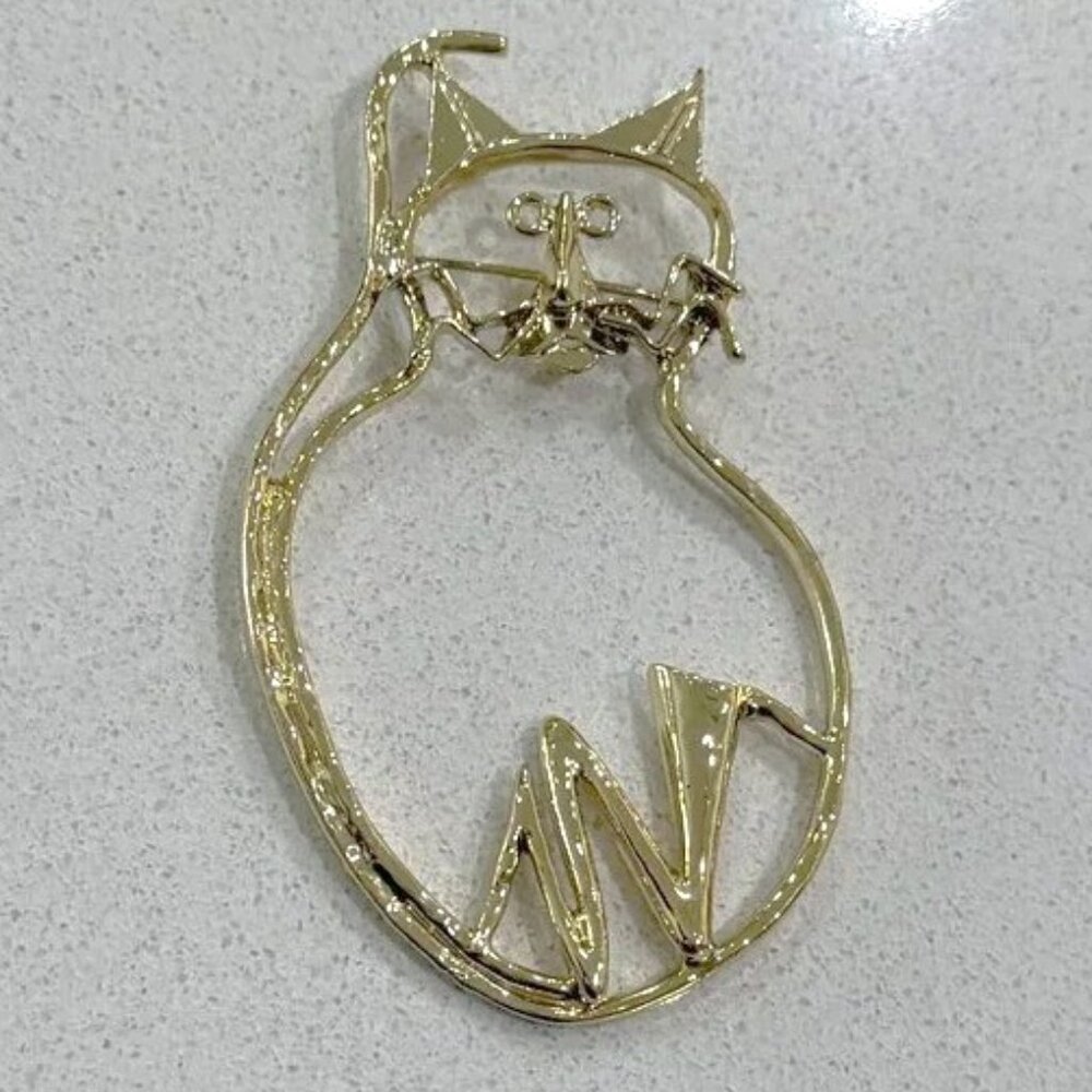 Big Kitty Cat Brooch - Picture 1 of 6